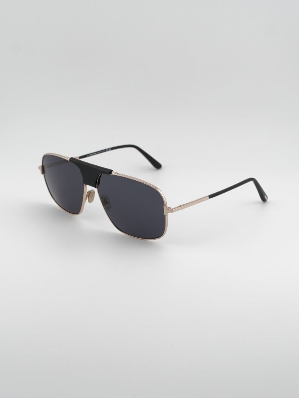Tom Ford Tex FT1096 28A Sunglasses Gold Aviator Frame, Smoke Lenses
